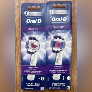 Oral B 3DWhite Replacement Brush Heads - 2 each (Pack of 3)